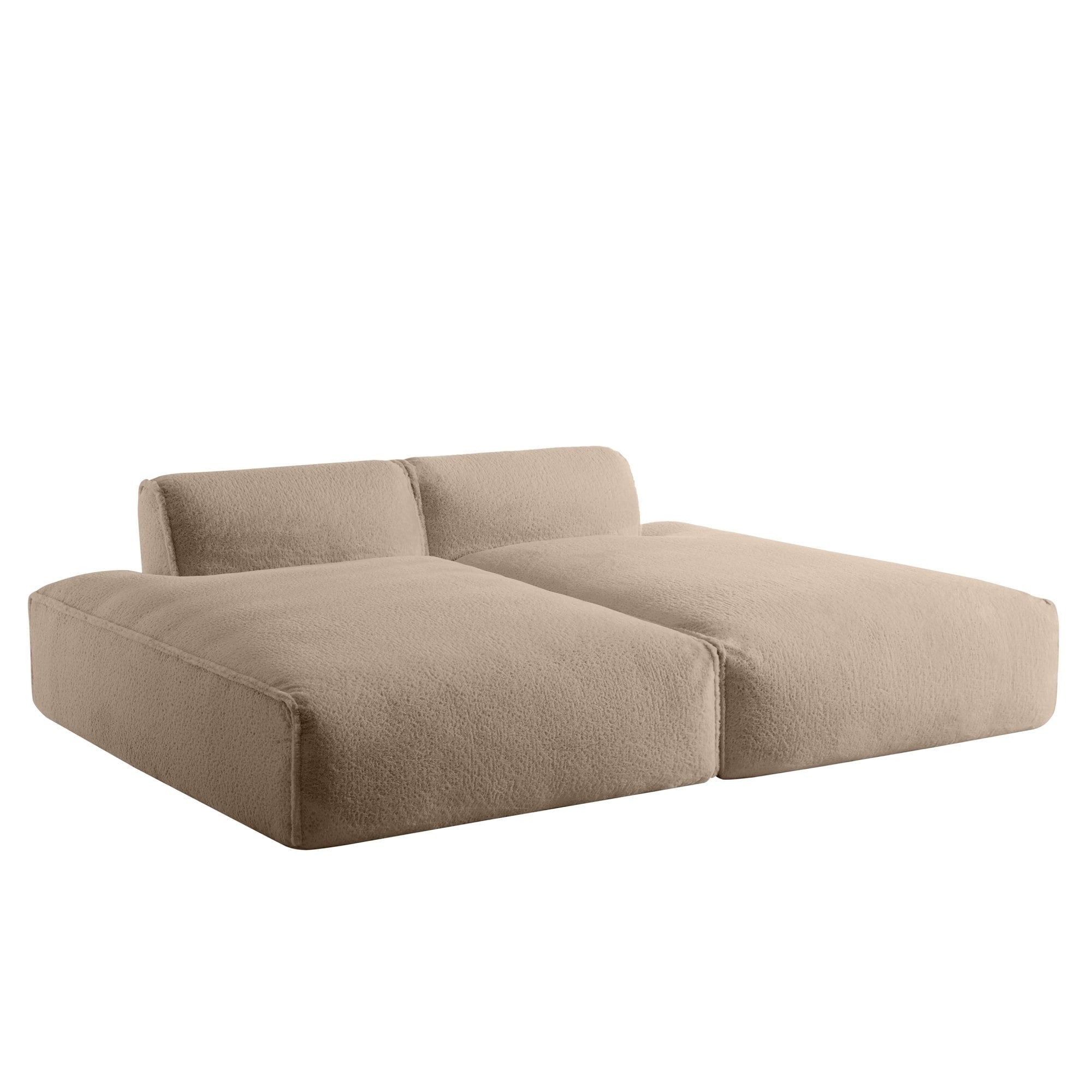 Canapé-lit modulaire surdimensionné de 72 pouces, spacieux et rempli de mousse compressée