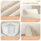 Canapé-lit modulaire surdimensionné de 72 pouces, spacieux et rempli de mousse compressée