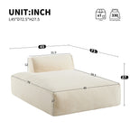 Canapé-lit modulaire surdimensionné de 72 pouces, spacieux et rempli de mousse compressée