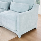 Canapé 3 places en chenille 73,2 avec 2 coussins lombaires pour le salon