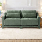 Canapé 3 places en chenille 73,2 avec 2 coussins lombaires pour le salon