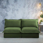 Canapé modulable 3 places en chenille 73.2 avec housses amovibles et lavables et plusieurs coussins