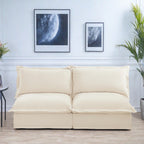 Canapé modulable 3 places en chenille 73.2 avec housses amovibles et lavables et plusieurs coussins