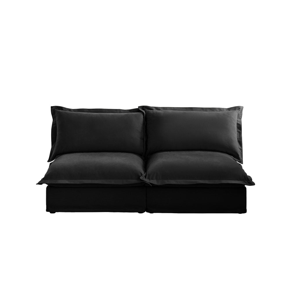 Canapé modulable 3 places en chenille 73.2 avec housses amovibles et lavables et plusieurs coussins