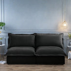 Canapé modulable 3 places en chenille 73.2 avec housses amovibles et lavables et plusieurs coussins