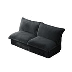 Canapé 3 places sans accoudoirs en velours côtelé 73,2 pouces profond pour salon et chambre