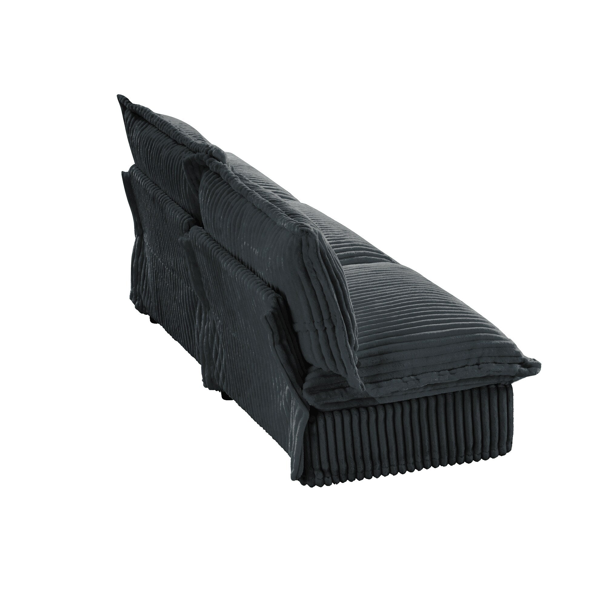 Canapé 3 places sans accoudoirs en velours côtelé 73,2 pouces profond pour salon et chambre