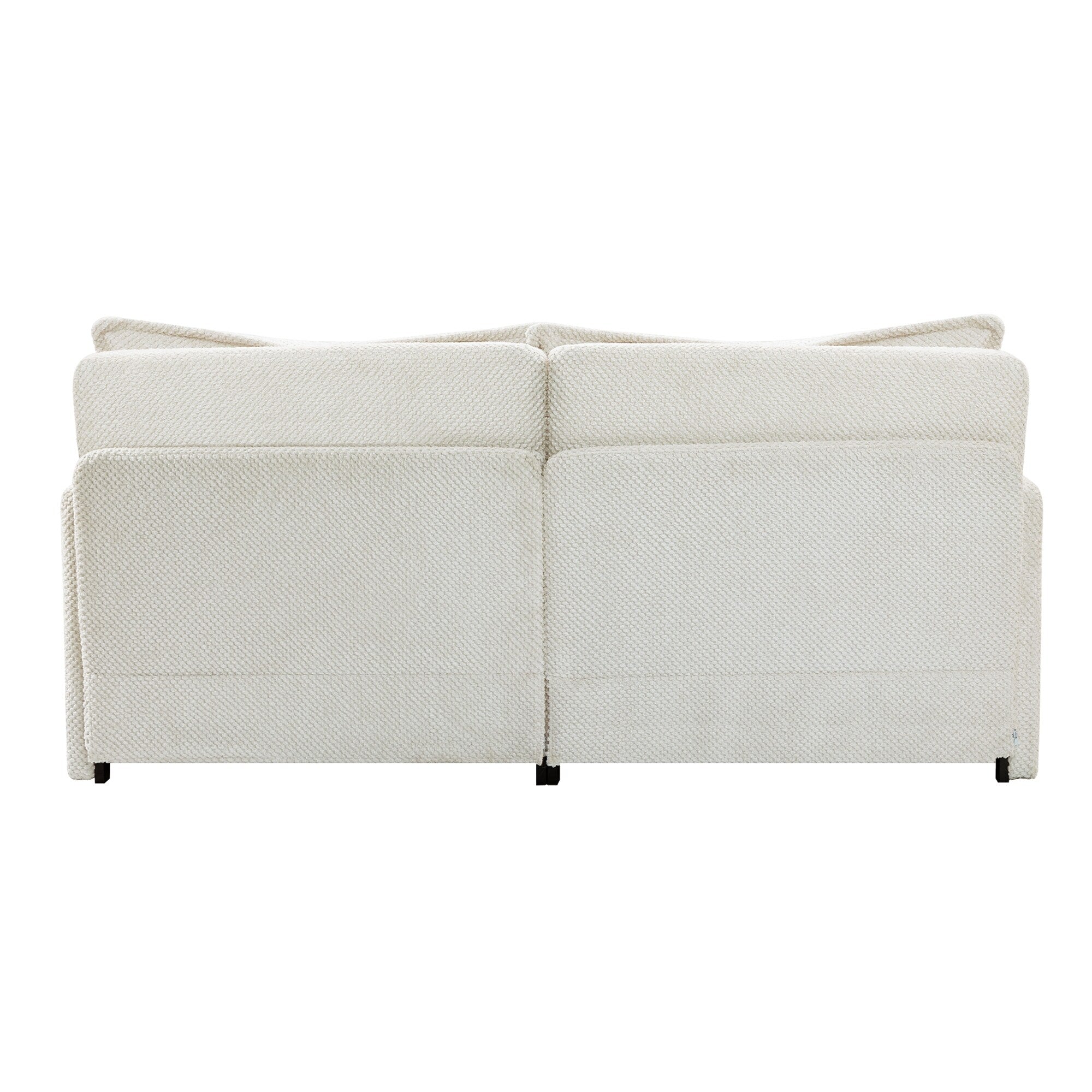 Canapé-lit convertible 3 en 1 en velours côtelé de 73,6 po avec lit gigogne, ports de chargement USB et rangement latéral