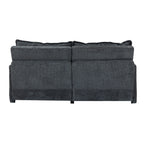 Canapé-lit convertible 3 en 1 en velours côtelé de 73,6 po avec lit gigogne, ports de chargement USB et rangement latéral