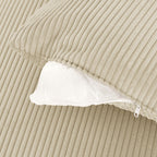 Canapé 2 places moderne en velours côtelé 73, assise profonde avec porte-gobelets et support pour téléphone