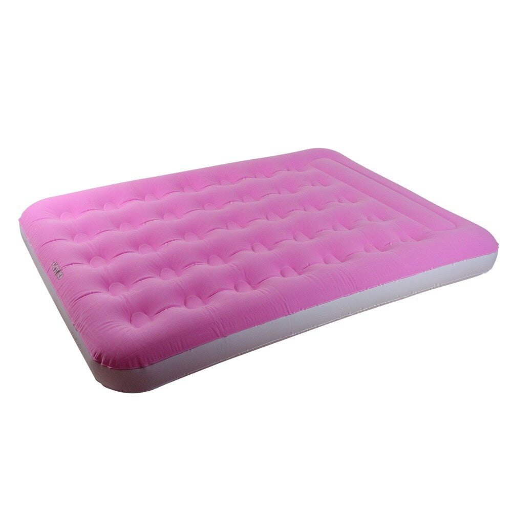 Matelas gonflable double rose floqué pour invités de 74,5 po