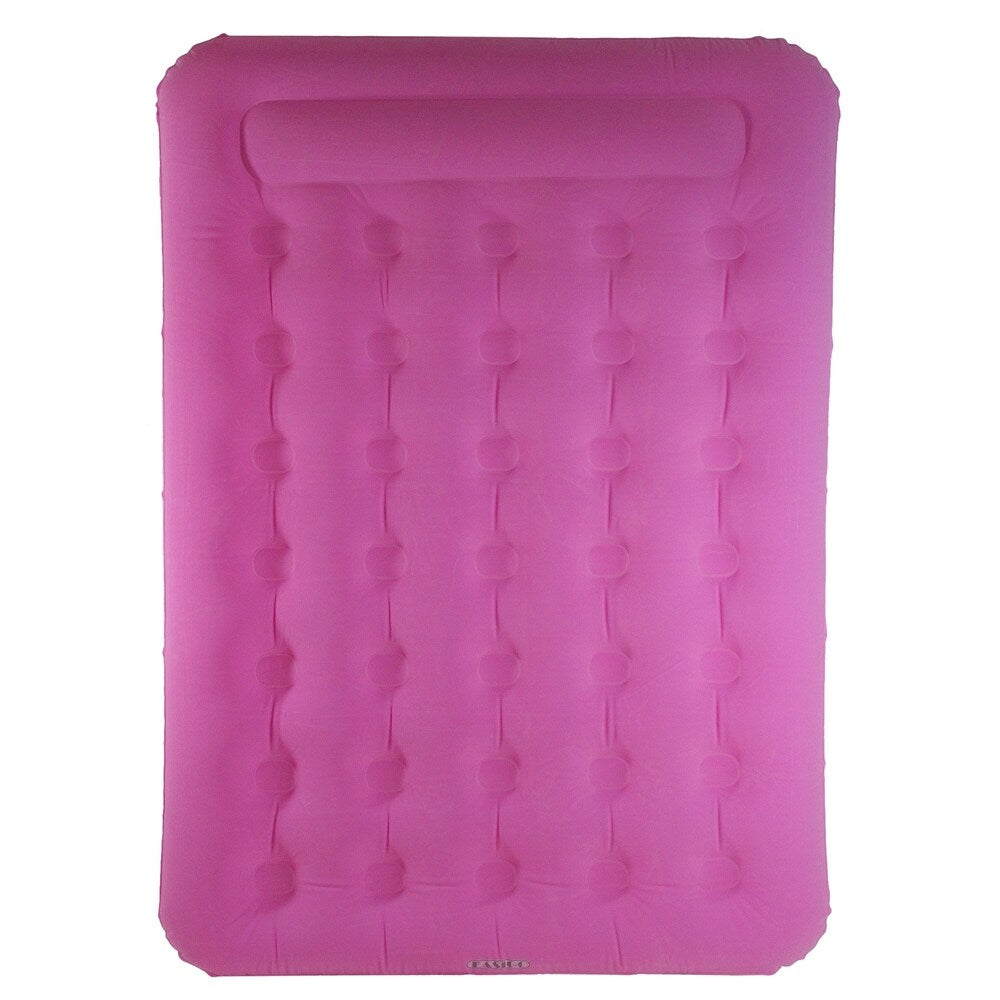 Matelas gonflable double rose floqué pour invités de 74,5 po