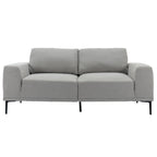 Canapé causeuse en tissu de 74,8 po avec coussins amovibles, pieds en métal et accoudoirs carrés contemporains