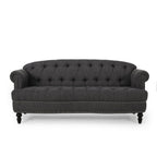 Canapé 3 places en tissu de 74 po avec détails rivetés et revêtement durable