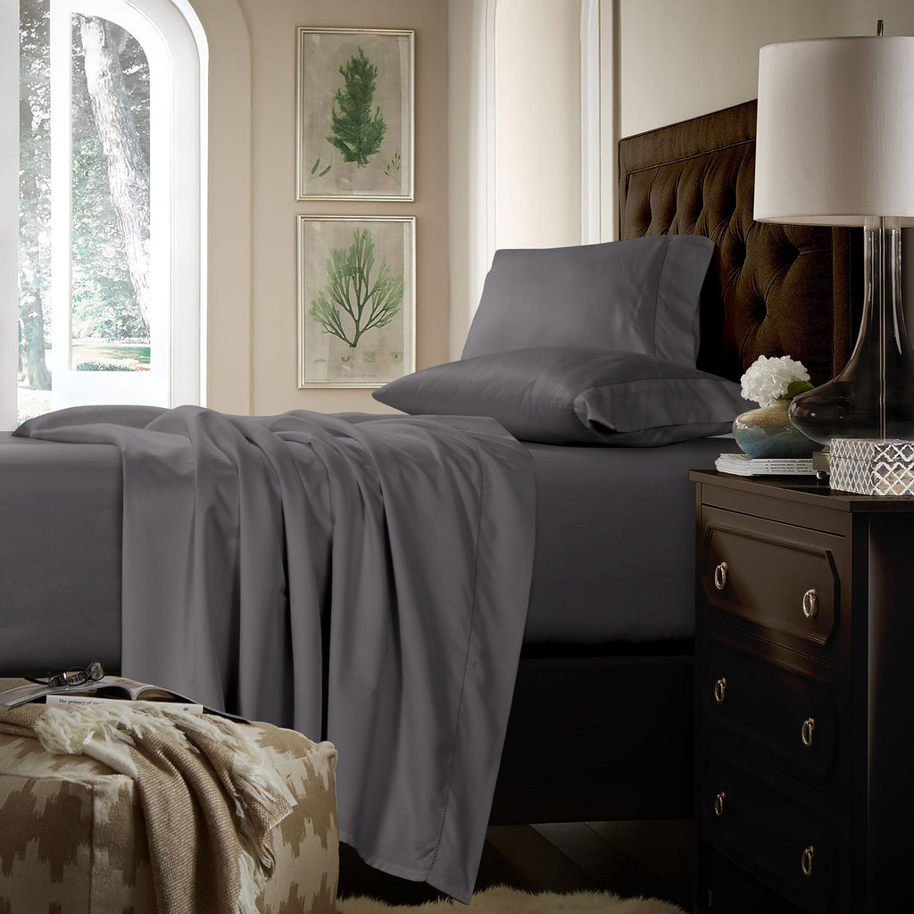 Taies d'oreiller en satin de coton 750 fils (lot de 2)