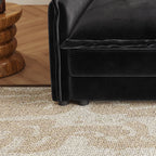 Canapé 2 places en velours côtelé 75, assise profonde avec canapé et 2 coussins pour le salon