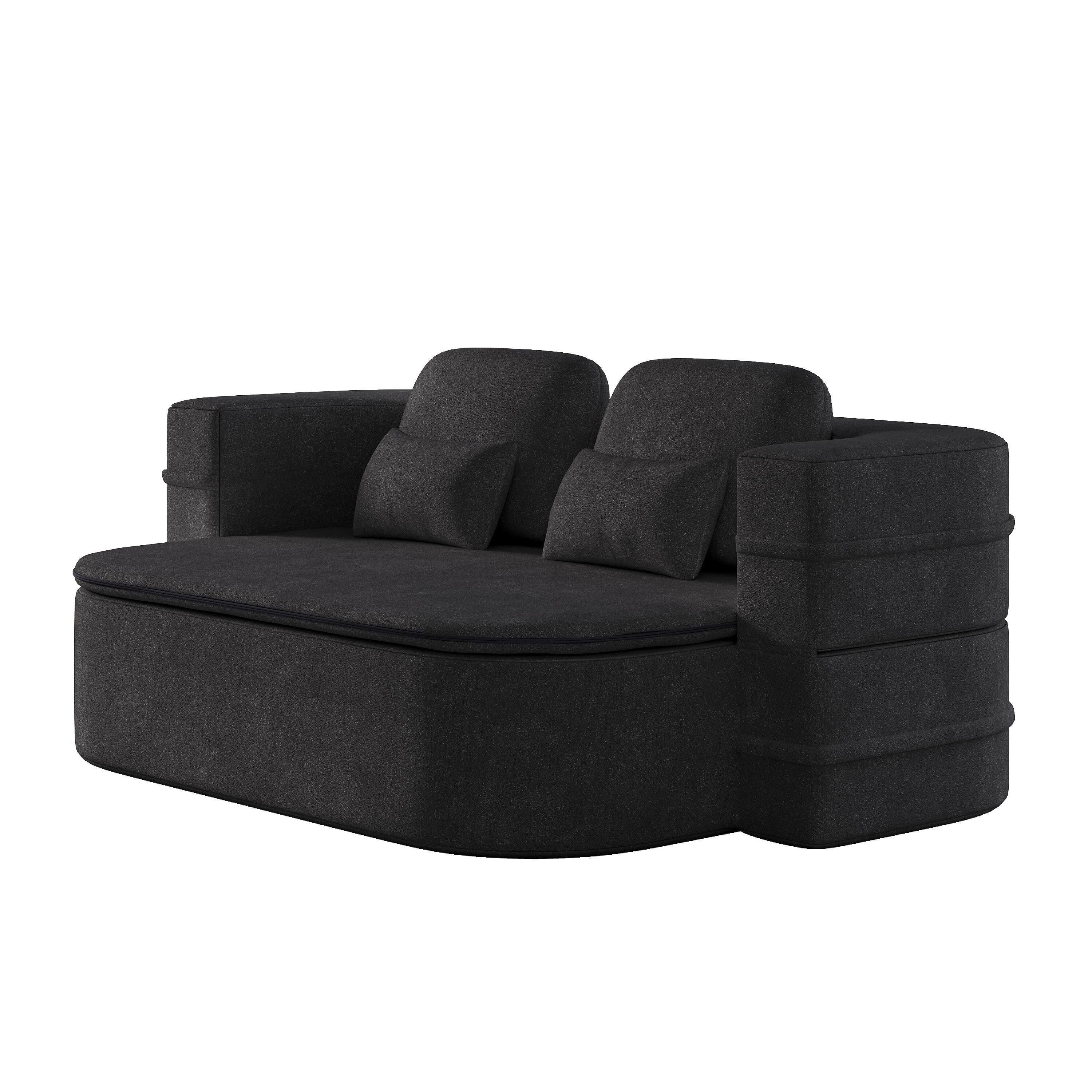 Canapé-lit convertible de 75 pouces avec couverture, canapé de sol, canapé de salon pour salon