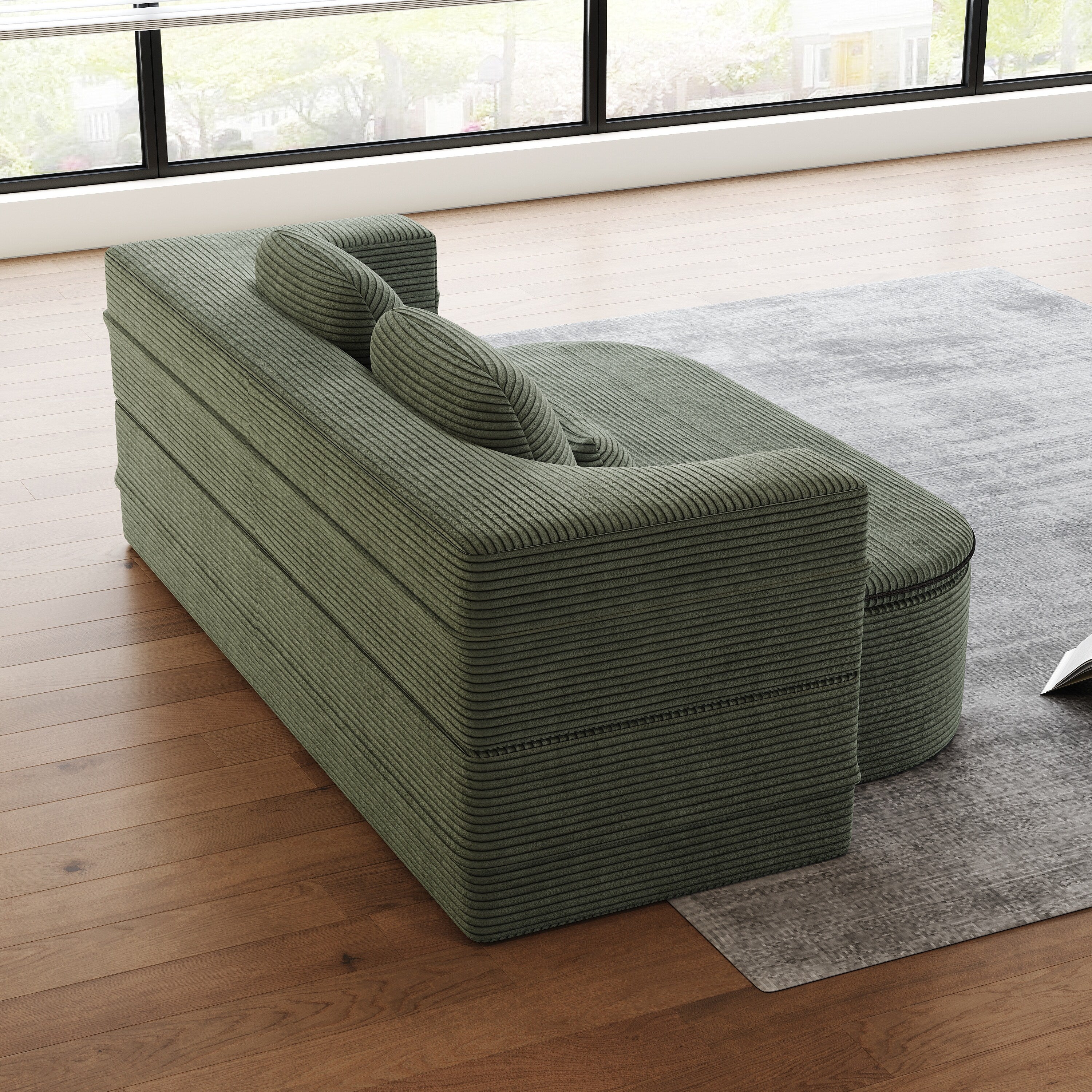 Canapé-lit convertible de 75 pouces avec couverture, canapé de sol, canapé de salon pour salon