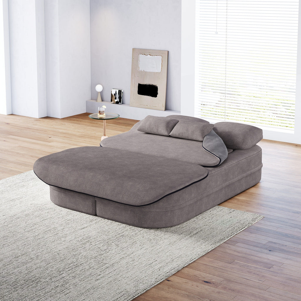 Canapé-lit convertible de 75 pouces avec couverture, canapé de sol, canapé de salon pour salon