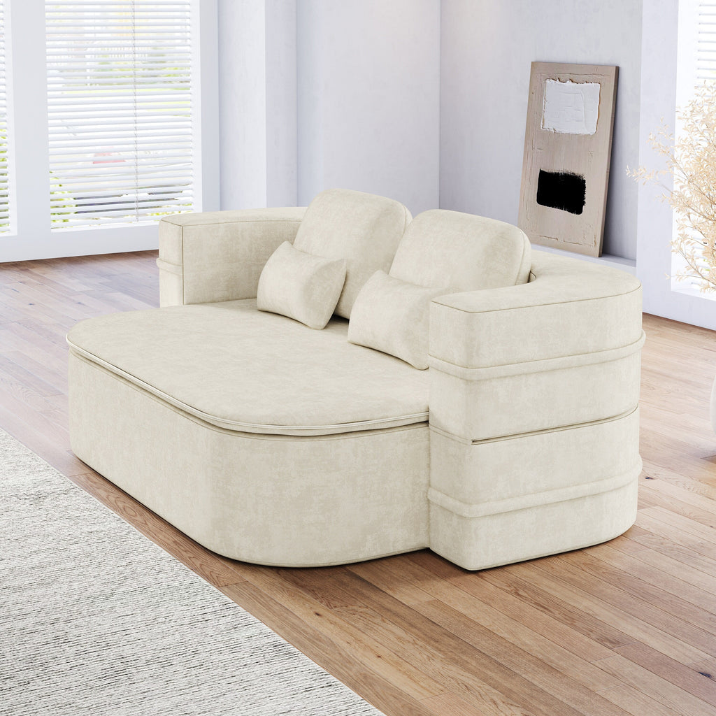 Canapé-lit convertible de 75 pouces avec couverture, canapé de sol, canapé de salon pour salon