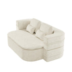 Canapé-lit convertible de 75 pouces avec couverture, canapé de sol, canapé de salon pour salon