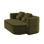 Canapé-lit pliable 2 en 1 75'', convertible en mousse chenille, avec couverture multifonctionnelle, canapé-lit de salon