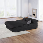 Canapé-lit pliable 2 en 1 75'', convertible en mousse chenille, avec couverture multifonctionnelle, canapé-lit de salon