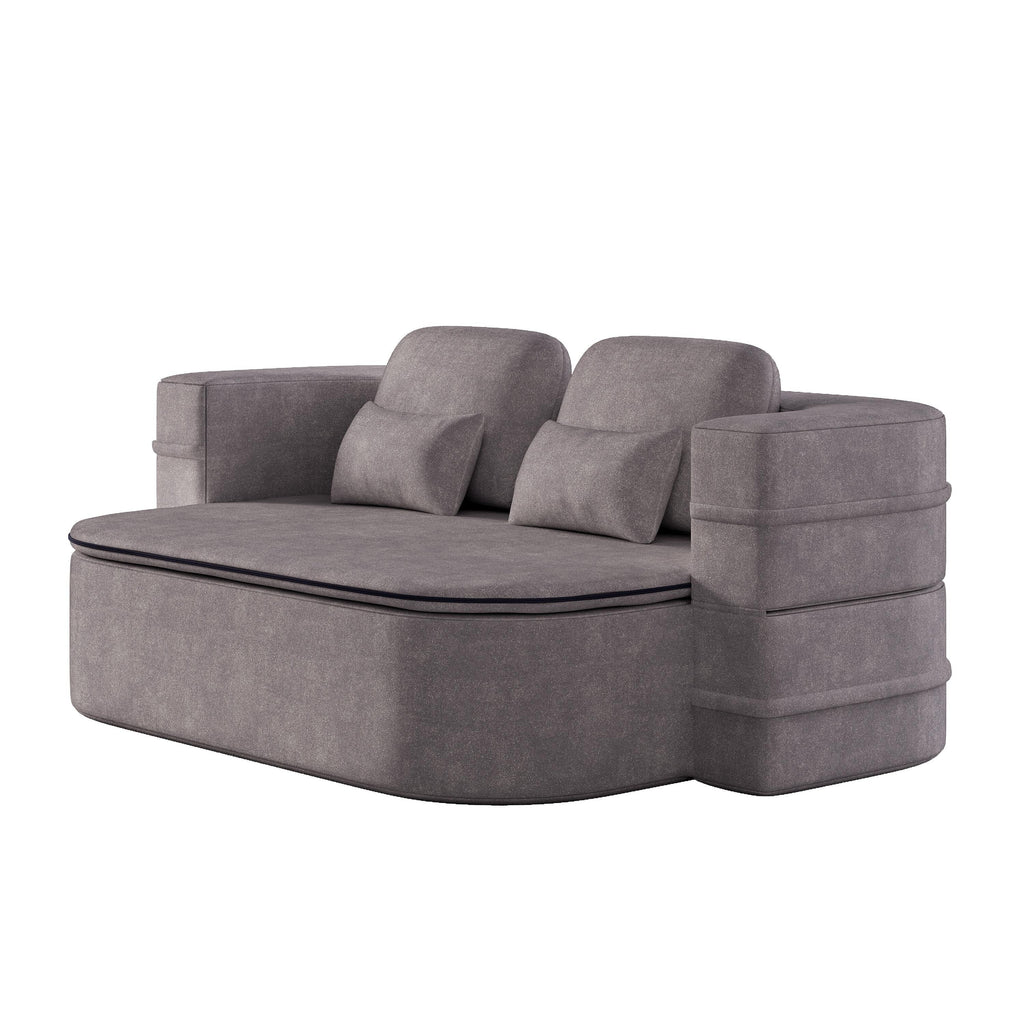 Canapé-lit pliable 2 en 1 75'', convertible en mousse chenille, avec couverture multifonctionnelle, canapé-lit de salon