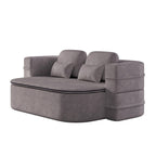 Canapé-lit pliable 2 en 1 75'', convertible en mousse chenille, avec couverture multifonctionnelle, canapé-lit de salon