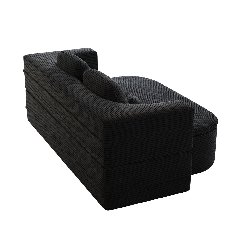 Canapé-lit pliable 2 en 1 de 75 pouces, convertible en mousse avec couverture multifonctionnelle, canapé-lit de sol