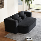 Canapé-lit pliable 2 en 1 de 75 pouces, convertible en mousse avec couverture multifonctionnelle, canapé-lit de sol