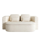 Canapé-lit pliable 2 en 1 de 75 pouces, convertible en mousse avec couverture multifonctionnelle, canapé-lit de sol