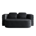 Canapé-lit pliable 2 en 1 de 75 pouces, convertible en mousse avec couverture multifonctionnelle, canapé-lit de sol