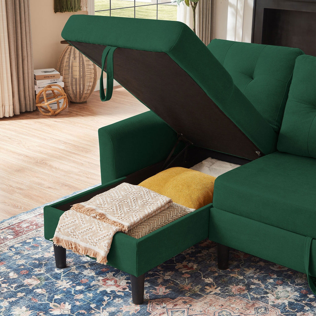 Canapé-lit gigogne rembourré 76,18 avec méridienne de rangement