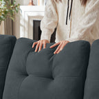 Canapé-lit gigogne rembourré 76,18 avec méridienne de rangement