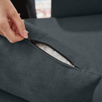 Canapé-lit gigogne rembourré 76,18 avec méridienne de rangement