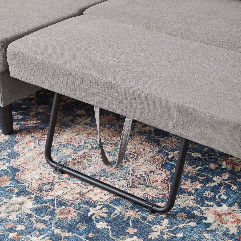 Canapé-lit gigogne rembourré 76,18 avec méridienne de rangement