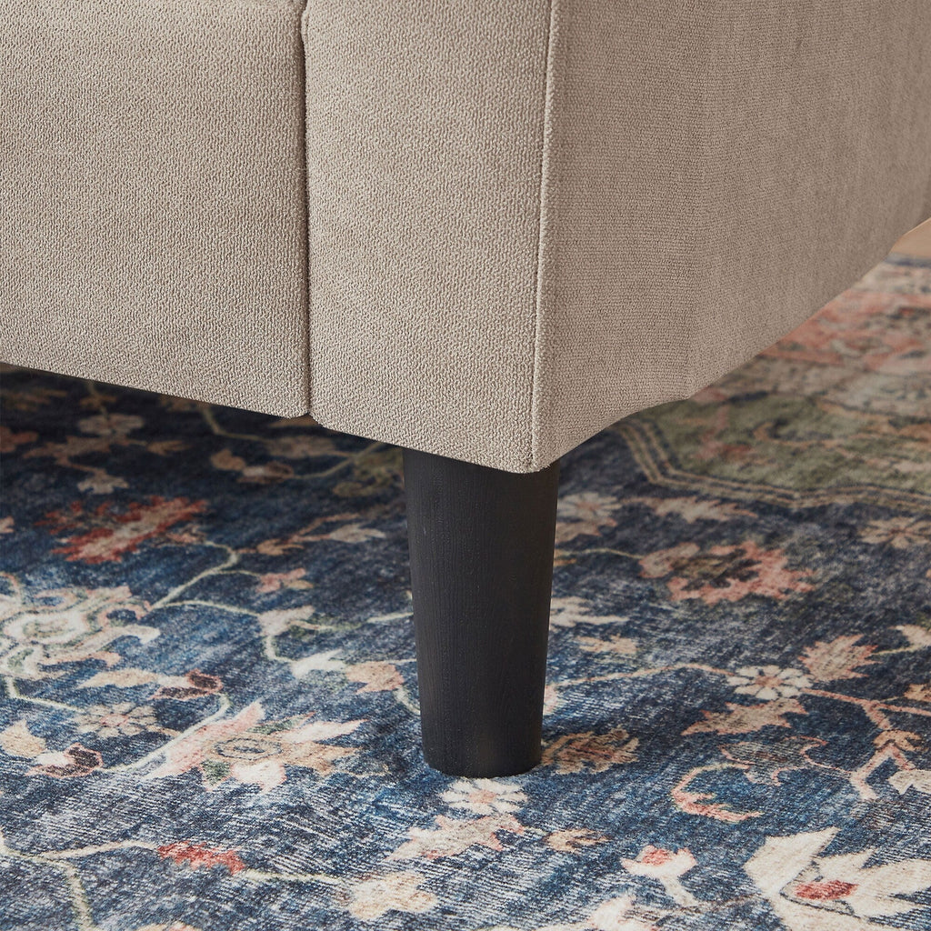 Canapé-lit gigogne rembourré 76,18 avec méridienne de rangement