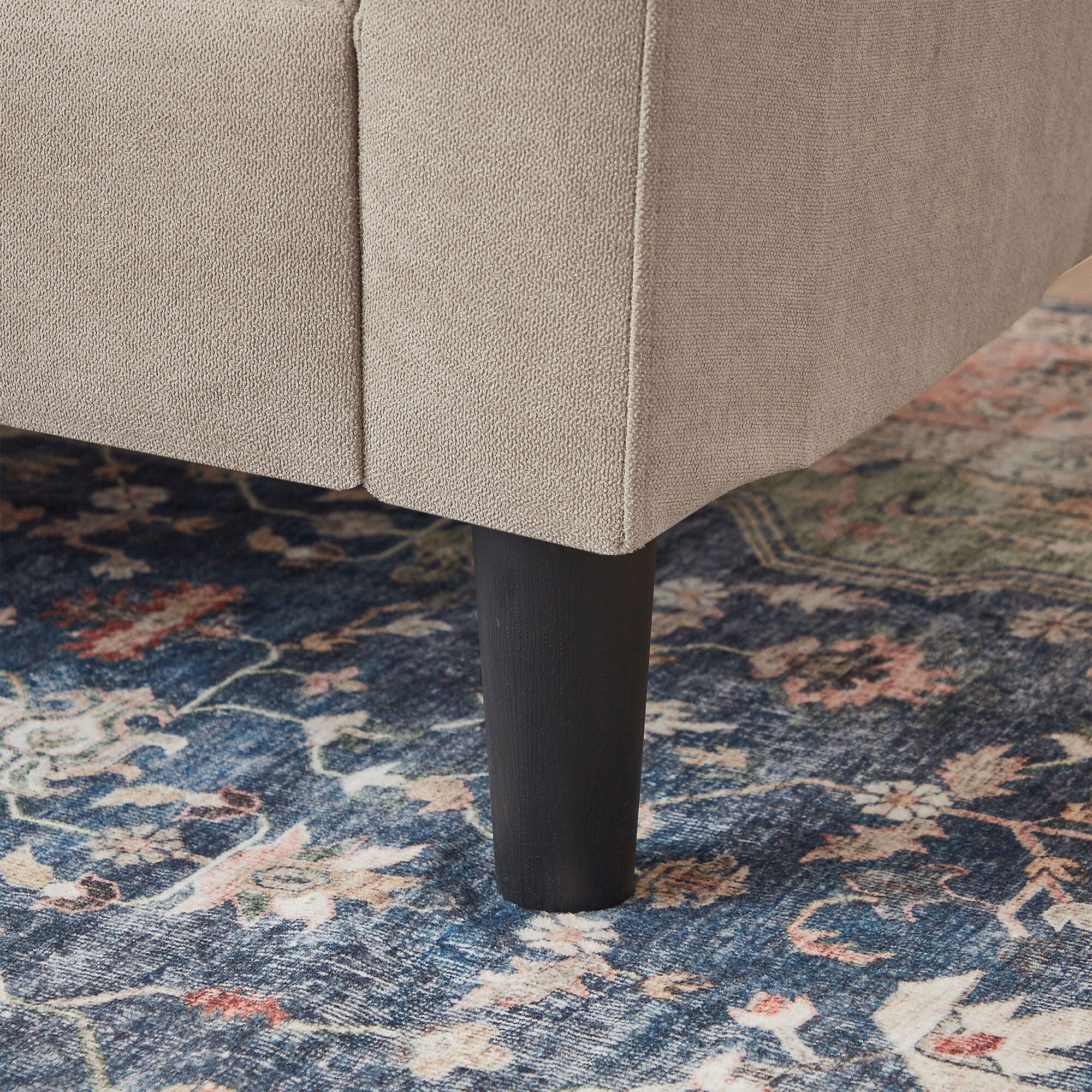 Canapé-lit gigogne rembourré 76,18 avec méridienne de rangement