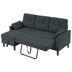 Canapé-lit gigogne rembourré 76,18 avec méridienne de rangement