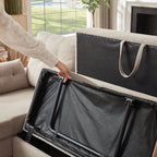 Canapé-lit gigogne rembourré 76,18 avec méridienne de rangement