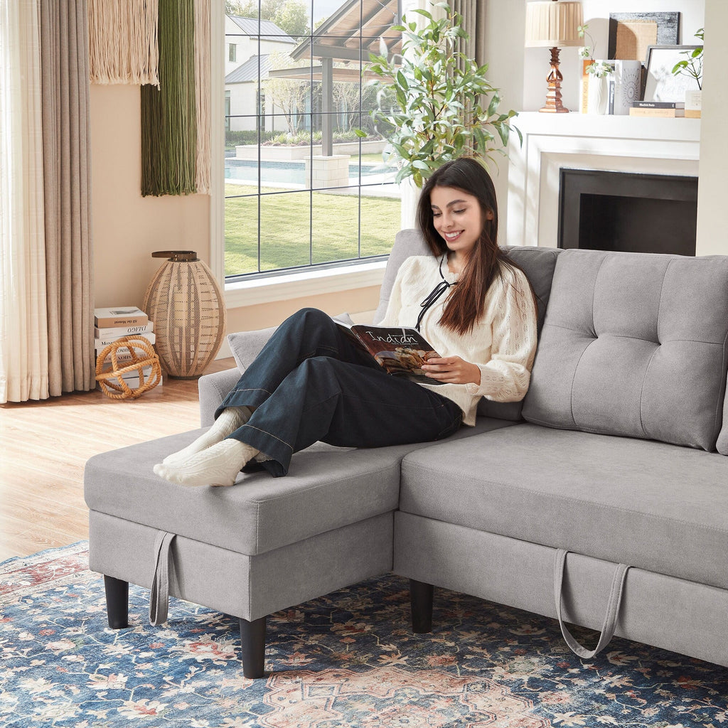 Canapé-lit gigogne rembourré 76,18 avec méridienne de rangement