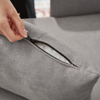 Canapé-lit gigogne rembourré 76,18 avec méridienne de rangement