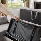 Canapé-lit gigogne rembourré 76,18 avec méridienne de rangement