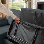 Canapé-lit gigogne rembourré 76,18 avec méridienne de rangement