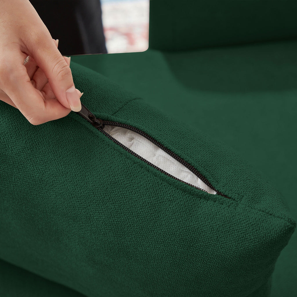 Canapé-lit gigogne rembourré 76,18 avec méridienne de rangement