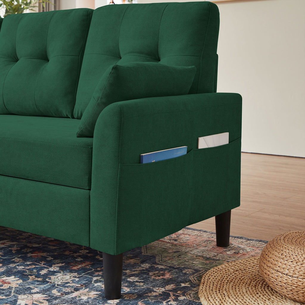 Canapé-lit gigogne rembourré 76,18 avec méridienne de rangement