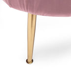 Canapé 3 places en velours avec coutures en canal et pieds en métal pour salon (76,25 po)