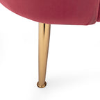 Canapé 3 places en velours avec coutures en canal et pieds en métal pour salon (76,25 po)