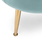 Canapé 3 places en velours avec coutures en canal et pieds en métal pour salon (76,25 po)